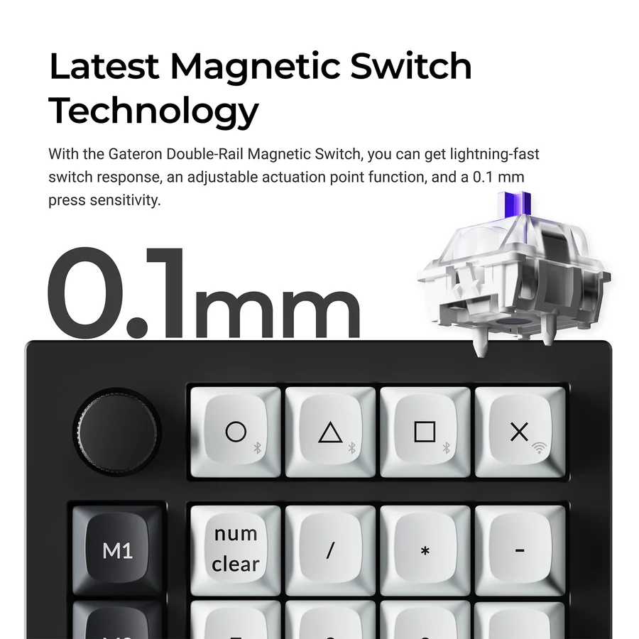 Keychron Q0 HE QMK Draadloos Aangepast Numeriek Toetsenblok