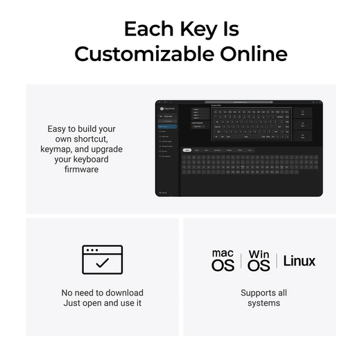 Keychron K3 Max QMK Draadloos Aangepast Mechanisch Toetsenbord - Speciale Houten Editie