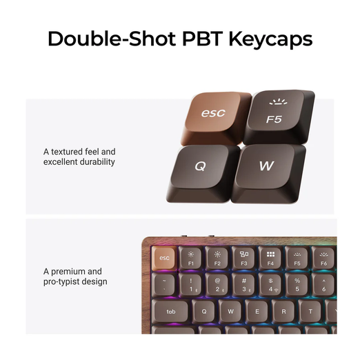 Keychron K3 Max QMK Draadloos Aangepast Mechanisch Toetsenbord - Speciale Houten Editie