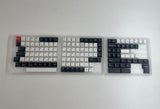 ISO Cherry Thermal Sublimation PBT Keycap Complete Set - Black and White