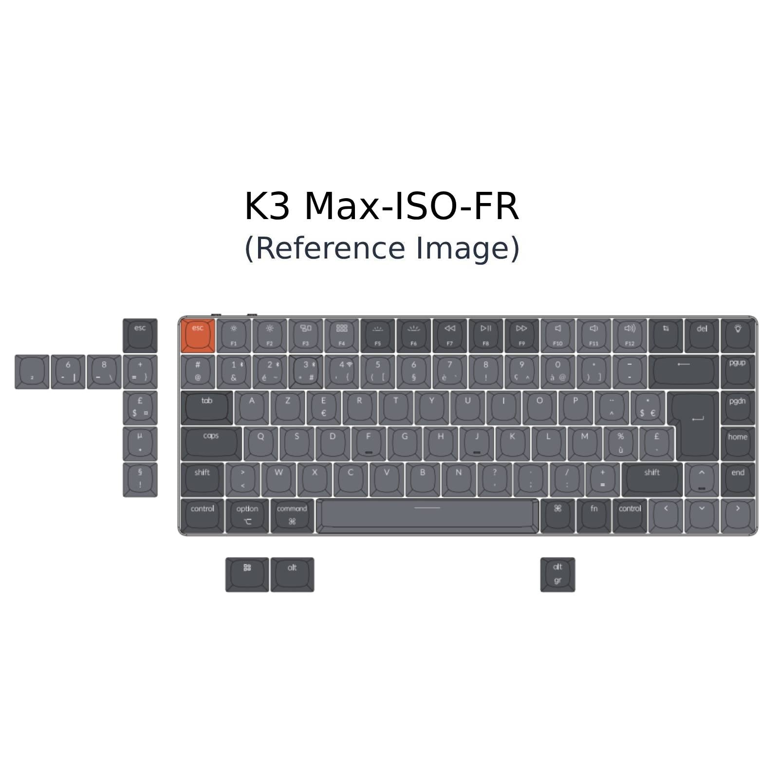 Keychron K3 Max QMK/VIA Draadloos aangepast mechanisch toetsenbord ISO-indelingscollectie