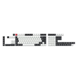 ISO Layout Profile Dye-Sub PBT Full Keycap Set - Black and White