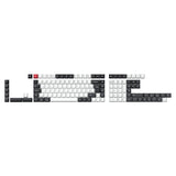 ISO Layout Profile Dye-Sub PBT Full Keycap Set - Black and White