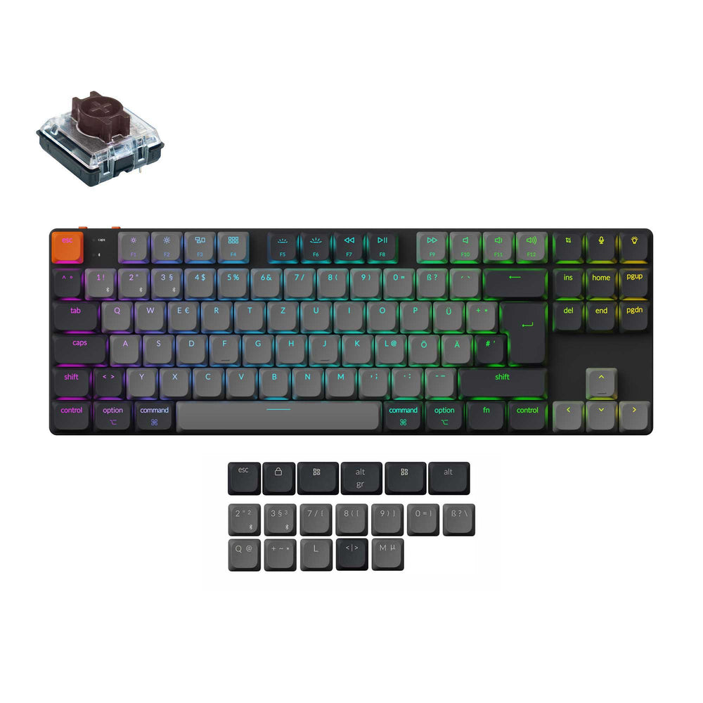 Keychron K1 QMK Draadloos Mechanisch Toetsenbord (ISO-indeling) - Versie 6