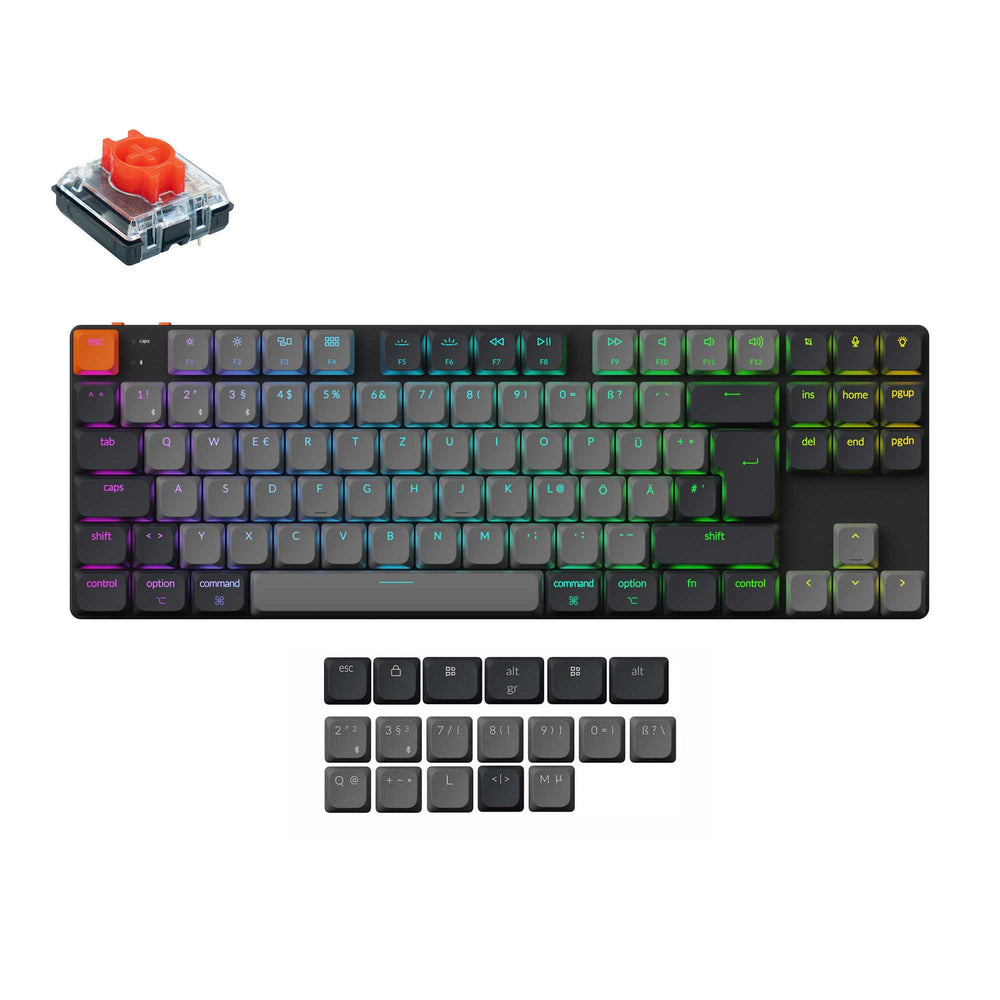 Keychron K1 QMK Draadloos Mechanisch Toetsenbord (ISO-indeling) - Versie 6