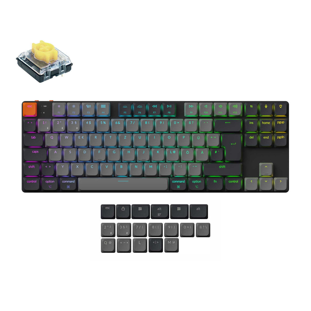 Keychron K1 QMK Draadloos Mechanisch Toetsenbord (ISO-indeling) - Versie 6