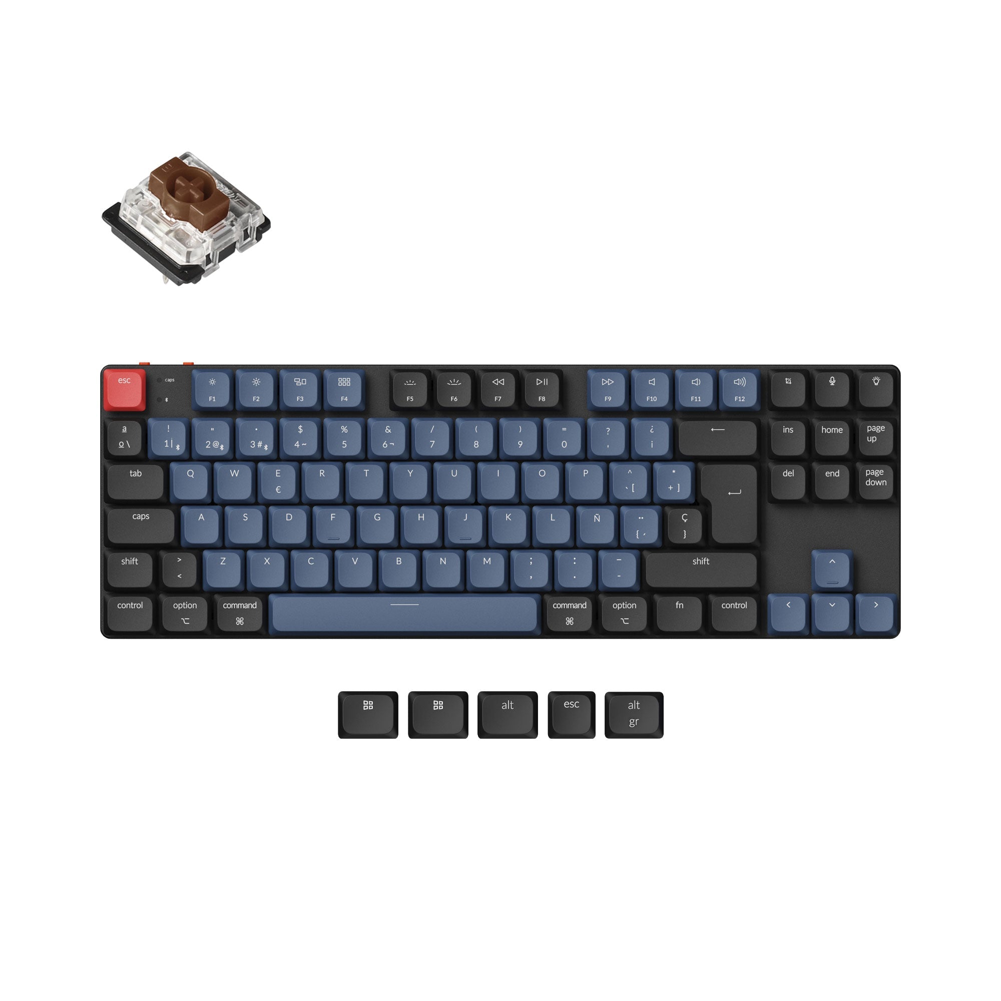 Keychron K1 Pro QMK/VIA Draadloos Aangepast Mechanisch Toetsenbord ISO-indeling Collectie