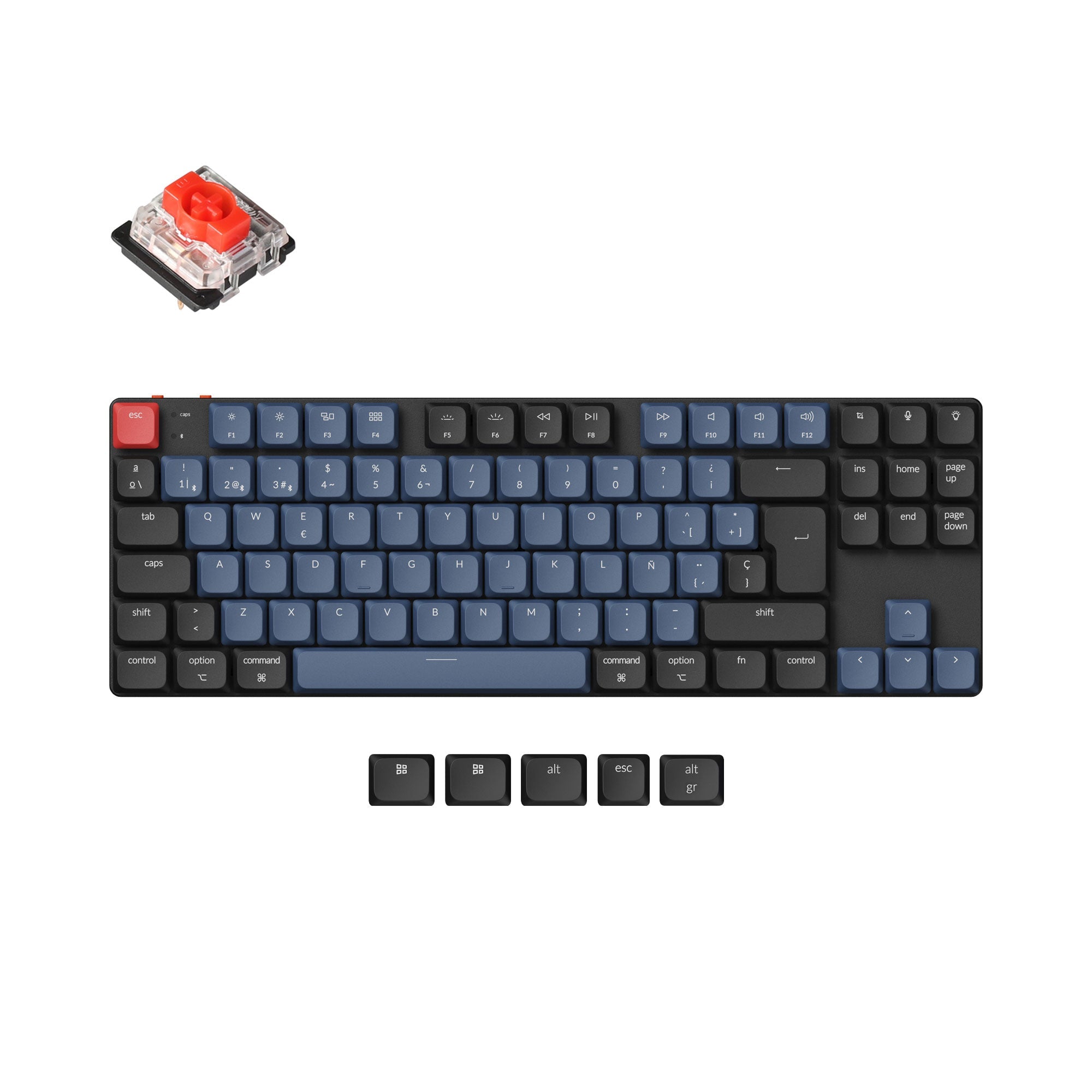 Keychron K1 Pro QMK/VIA Draadloos Aangepast Mechanisch Toetsenbord ISO-indeling Collectie