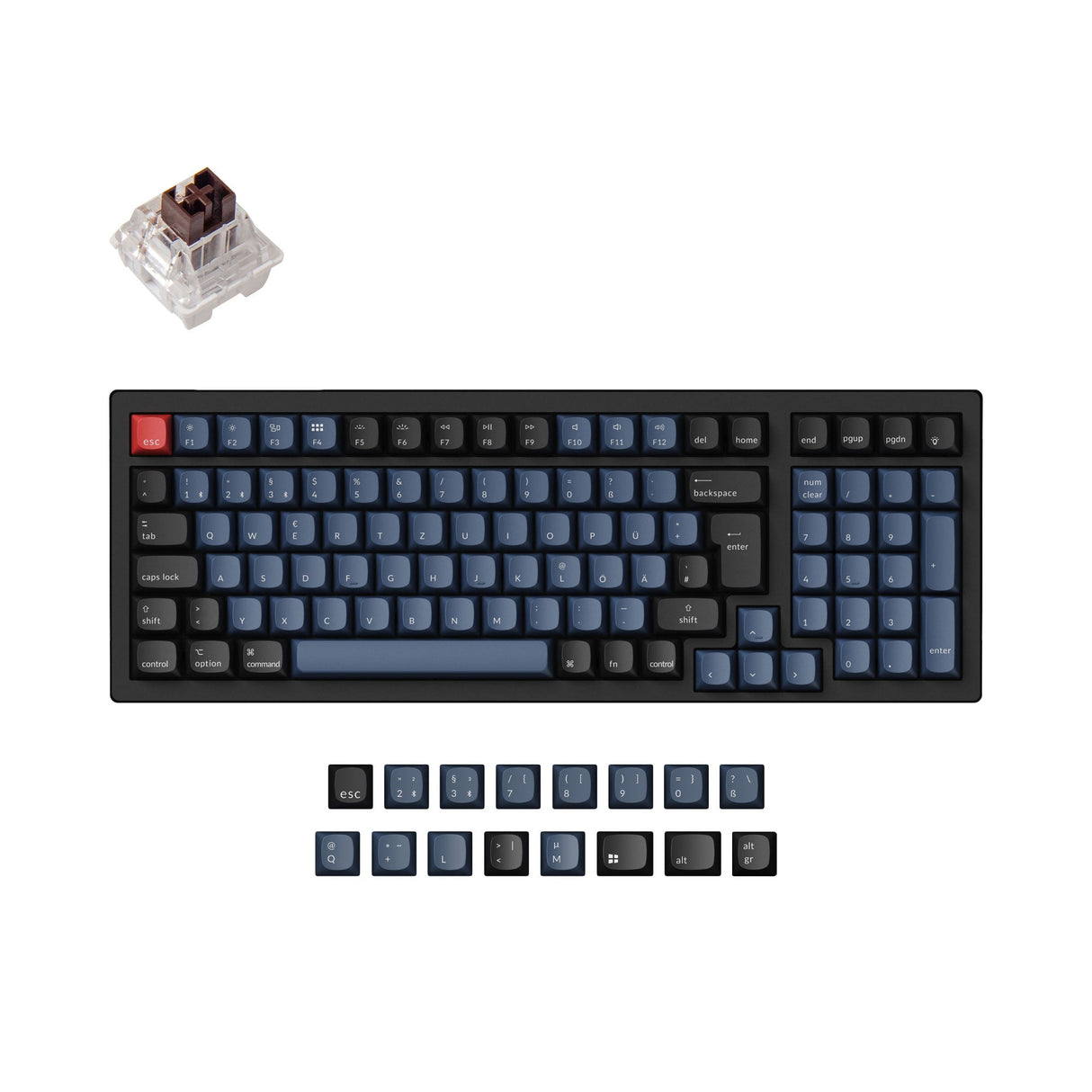 Keychron K4 Pro QMK/VIA Draadloos mechanisch toetsenbord ISO Layout-collectie