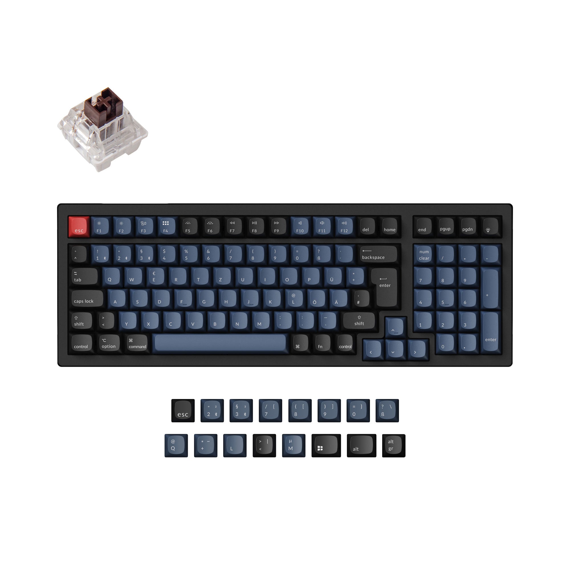 Keychron K4 Pro QMK/VIA Draadloos Mechanisch Toetsenbord ISO-indeling Collectie