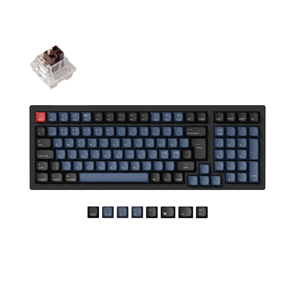 Keychron K4 Pro QMK/VIA Draadloos mechanisch toetsenbord ISO Layout-collectie