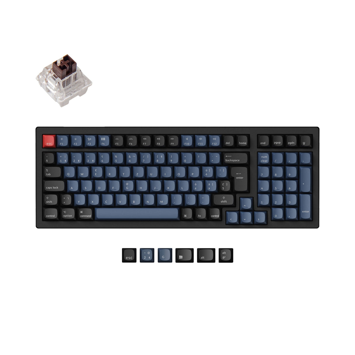 Keychron K4 Pro QMK/VIA Draadloos mechanisch toetsenbord ISO Layout-collectie