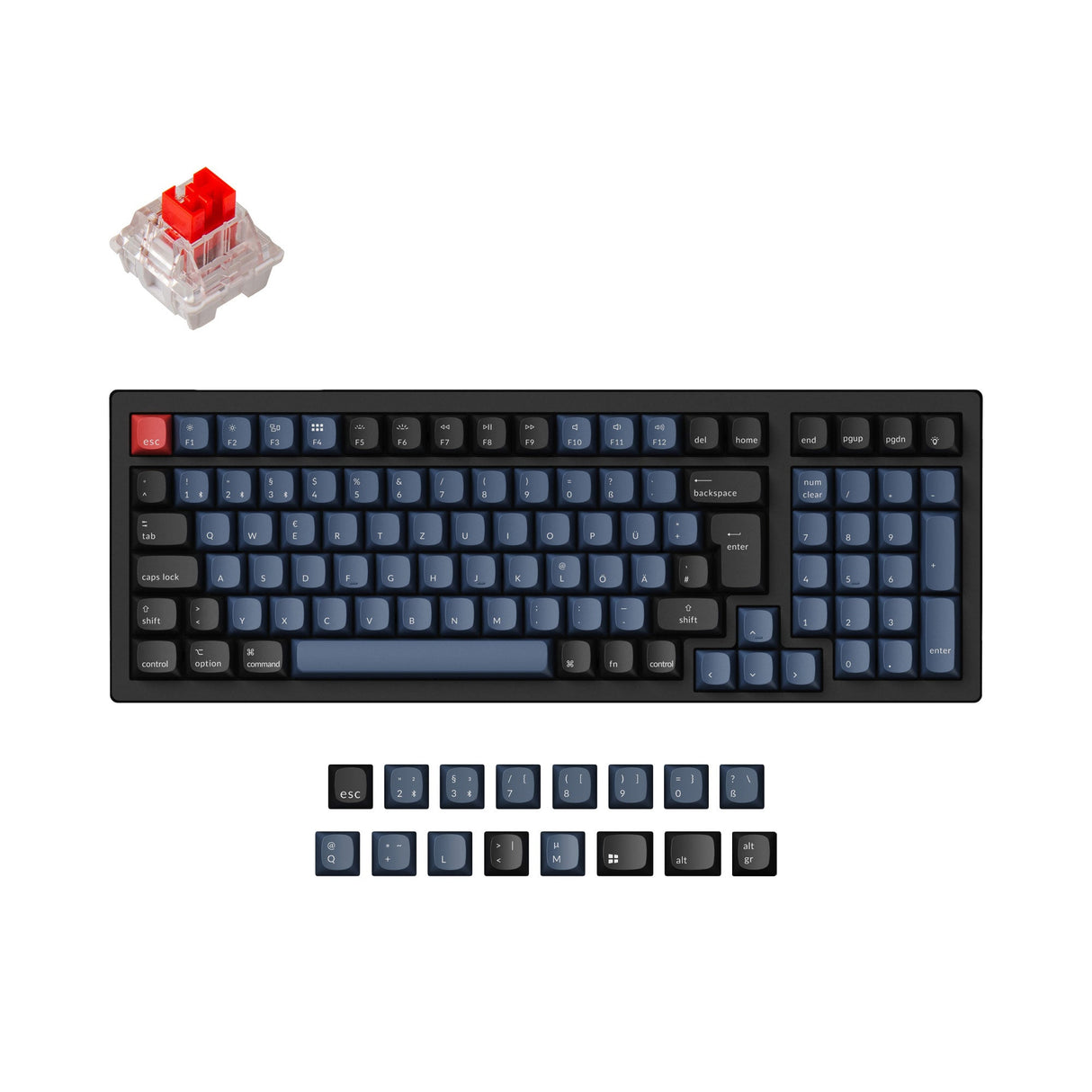 Keychron K4 Pro QMK/VIA Draadloos mechanisch toetsenbord ISO Layout-collectie