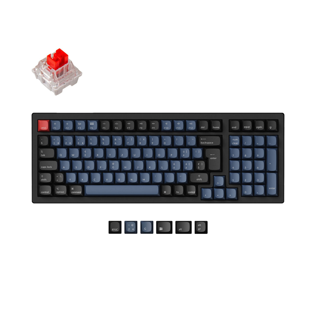 Keychron K4 Pro QMK/VIA Draadloos mechanisch toetsenbord ISO Layout-collectie