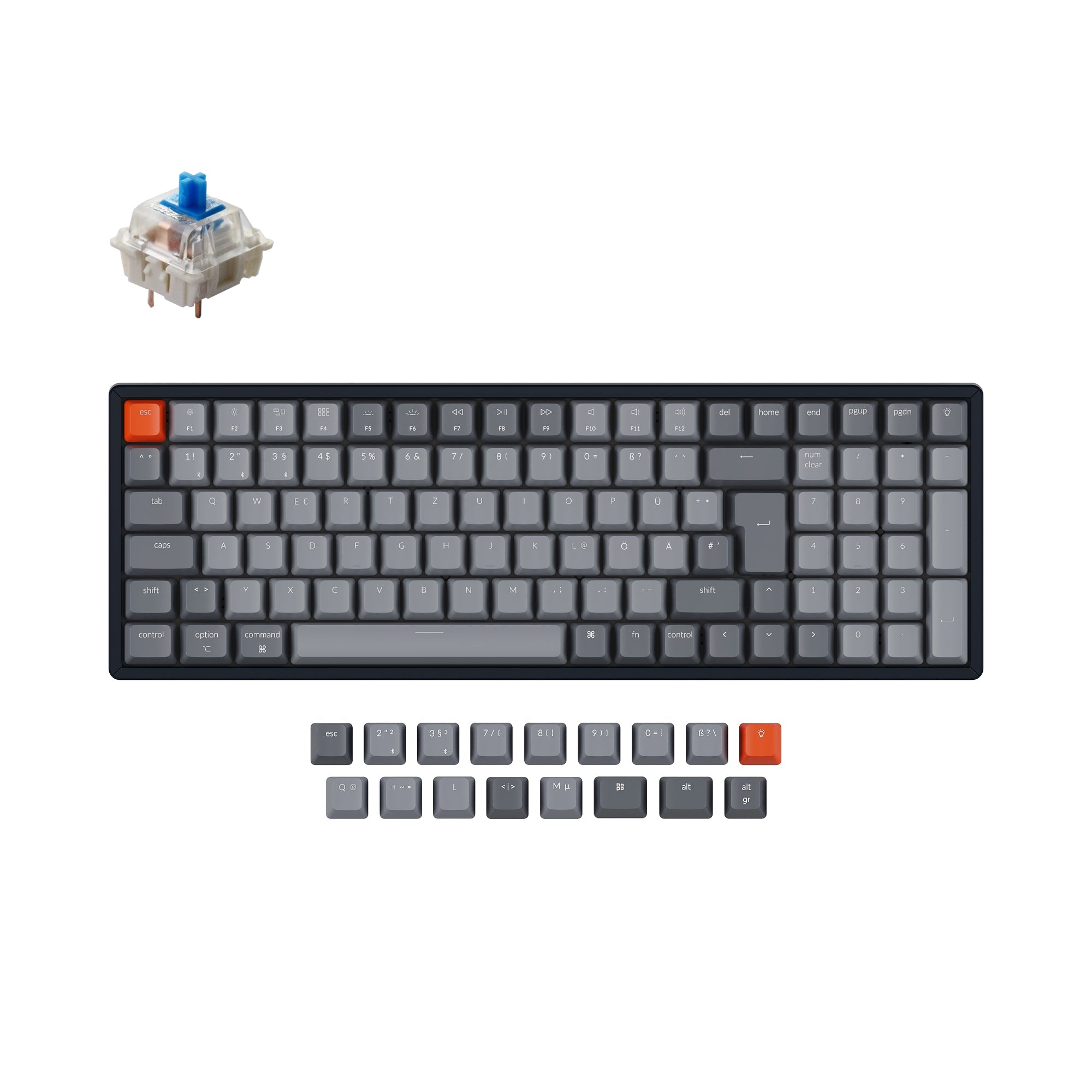 Keychron K4 Draadloos Mechanisch Toetsenbord (Duitse ISO-DE Indeling) - Versie 2