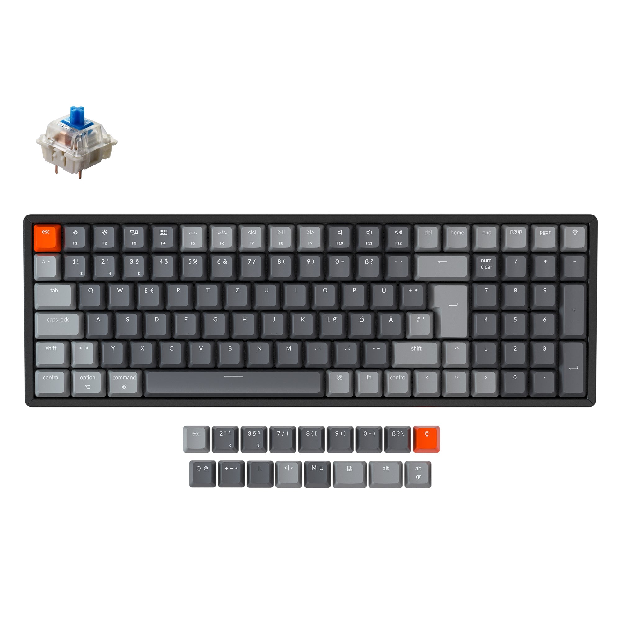 Keychron K4 Draadloos Mechanisch Toetsenbord (Duitse ISO-DE Indeling) - Versie 2