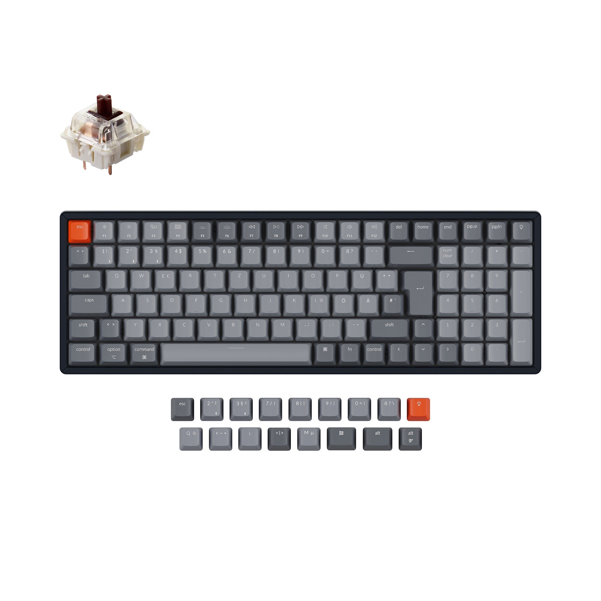 Keychron K4 Draadloos Mechanisch Toetsenbord (Duitse ISO-DE Indeling) - Versie 2
