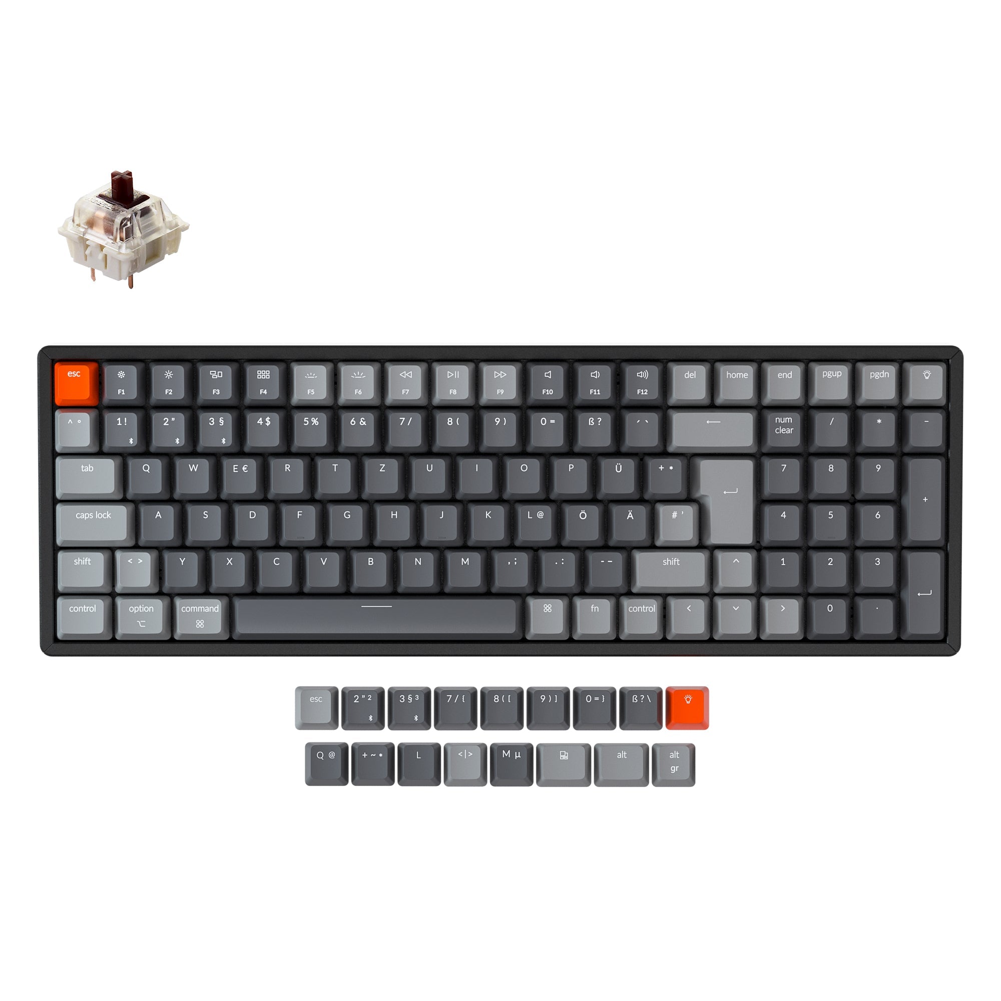 Keychron K4 Draadloos Mechanisch Toetsenbord (Duitse ISO-DE Indeling) - Versie 2