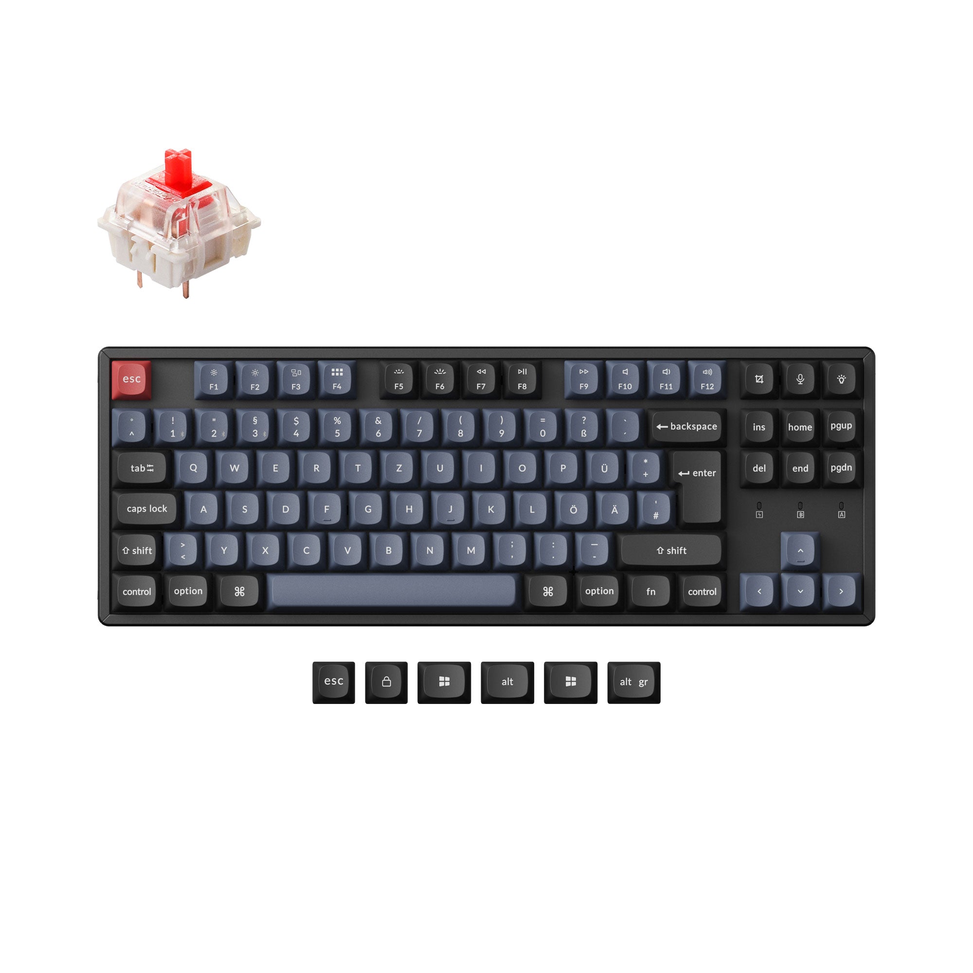 Keychron K8 Pro QMK/VIA Draadloos Mechanisch Toetsenbord ISO-indeling Collectie