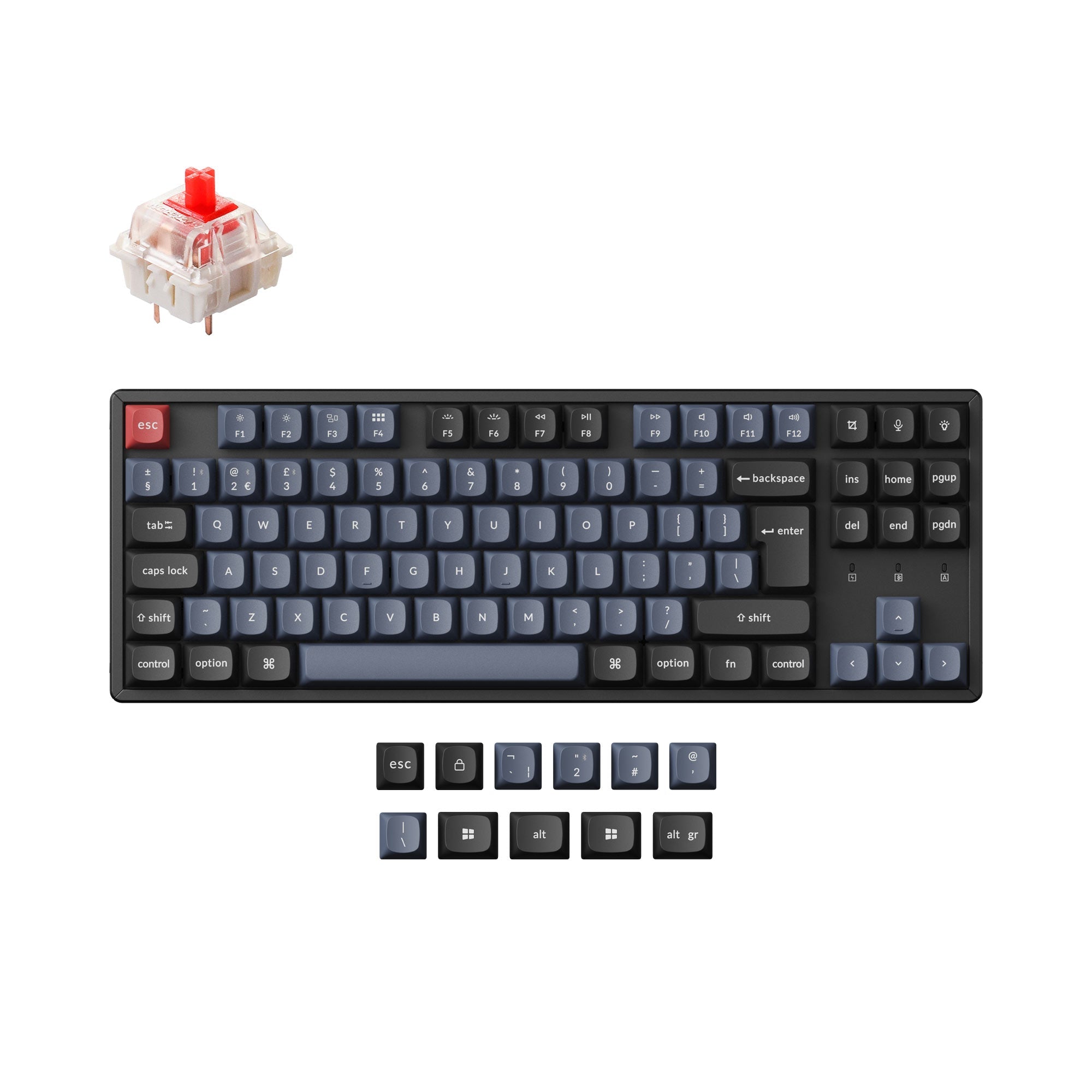 Keychron K8 Pro QMK/VIA Draadloos Mechanisch Toetsenbord ISO-indeling Collectie