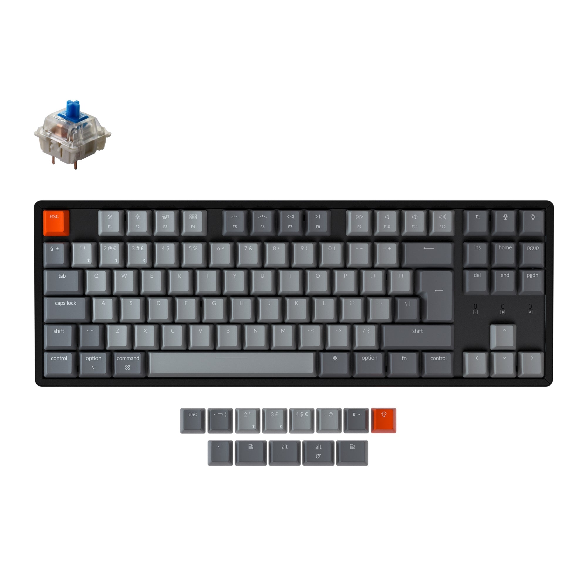 Keychron K8 Draadloos Mechanisch Toetsenbord (UK ISO-indeling)
