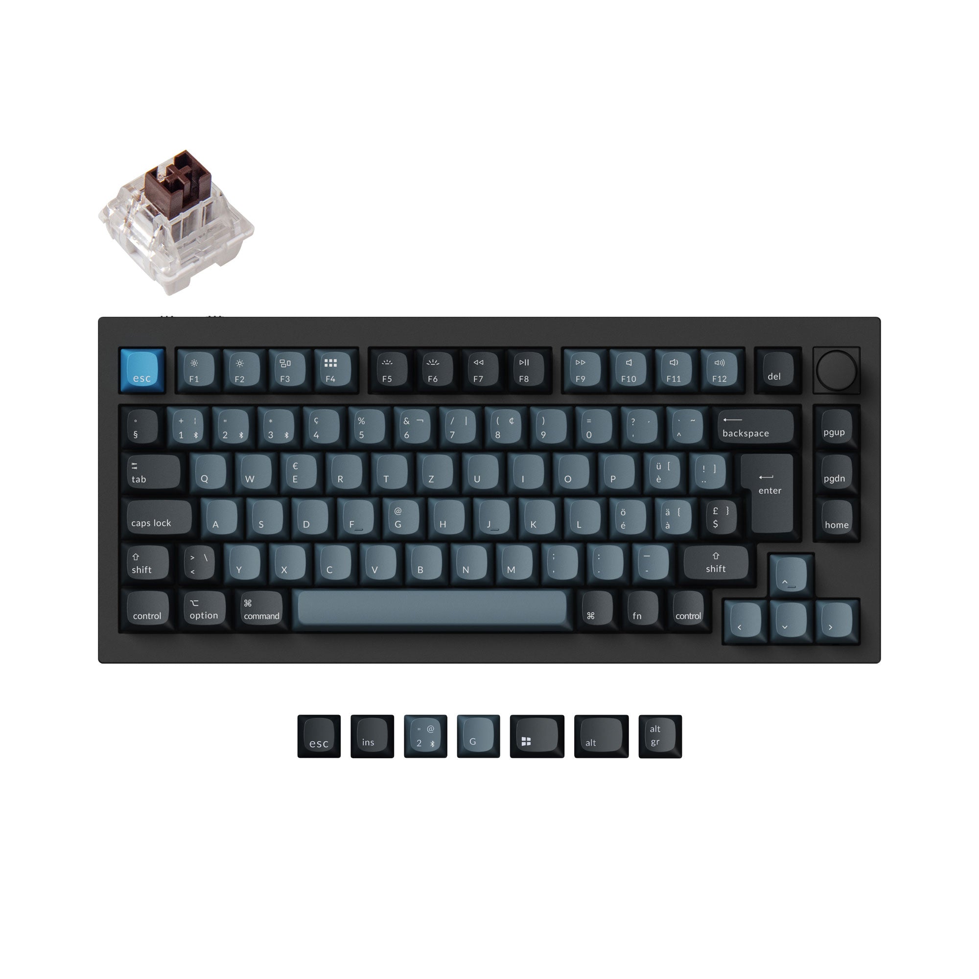 Keychron Q1 Pro QMK/VIA Draadloos Aangepast Mechanisch Toetsenbord ISO-indeling Collectie