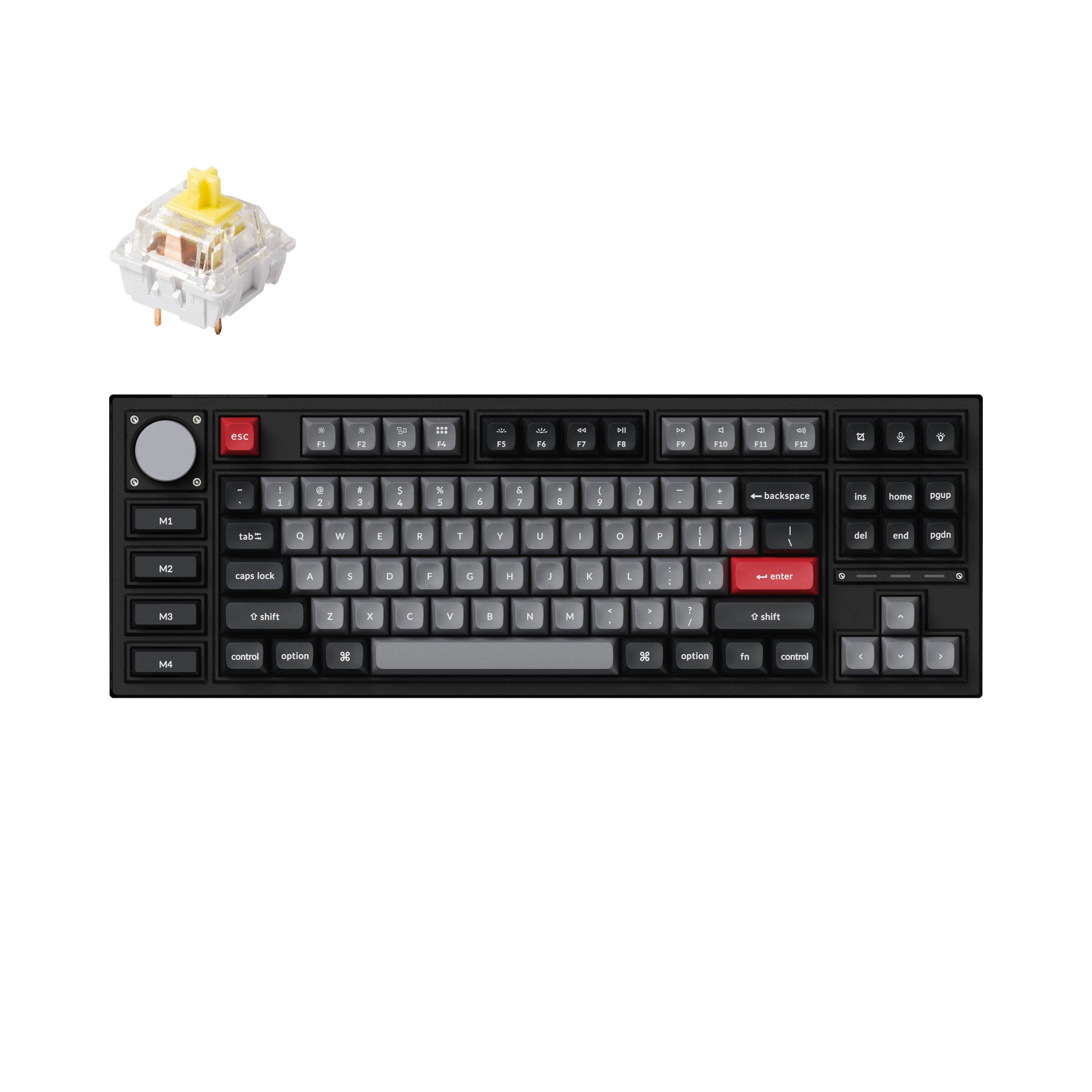 Keychron Q3 Pro QMK/VIA draadloos aangepast mechanisch toetsenbord (US ANSI-toetsenbord)