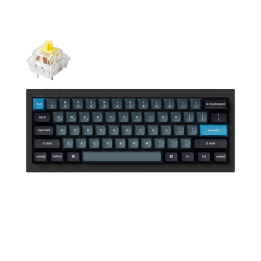 Keychron Q4 Pro QMK/VIA wireless custom mechanical keyboard 60 percent layout full aluminum black frame for Mac WIndows Linux with RGB backlight and hot-swappable K Pro switch banana