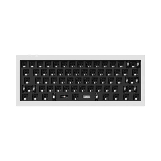 Keychron Q4 Pro QMK/VIA wireless custom mechanical keyboard 60 percent layout full aluminum white frame for Mac WIndows Linux with RGB backlight and hot-swappable barebone
