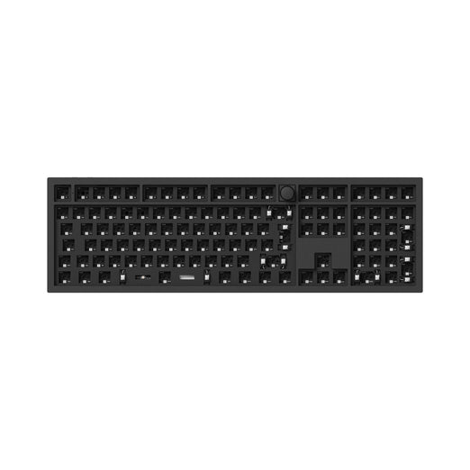 Keychron Q6 Pro QMK/VIA wireless custom mechanical keyboard 100 percent layout full aluminum black frame for Mac WIndows Linux with RGB backlight and hot-swappable barebone ISO