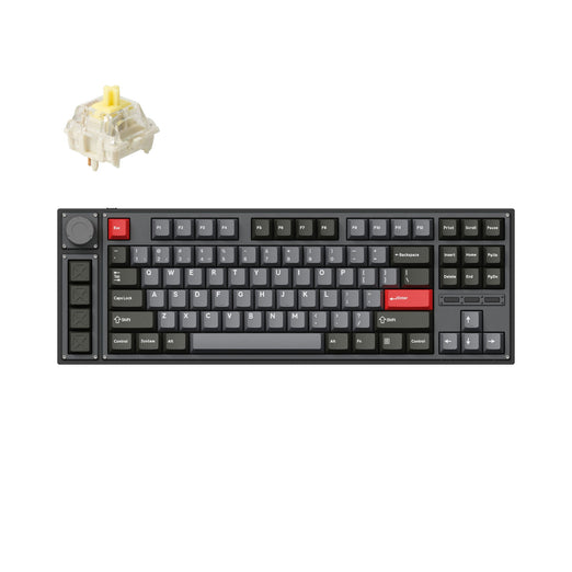 Lemokey L3 QMK/VIA Wireless Custom Mechanical Keyboard Gateron Jupiter Banana Switch-Carbon Black