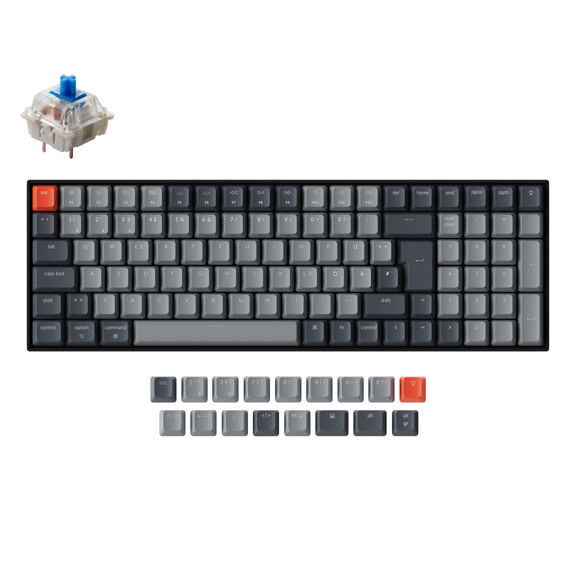 Keychron K4 Draadloos Mechanisch Toetsenbord (Duitse ISO-DE Indeling) - Versie 2