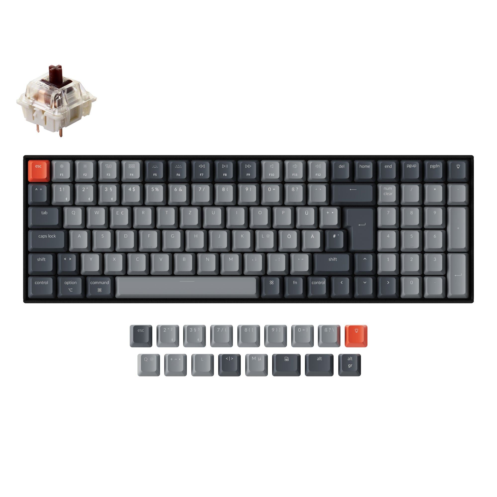 Keychron K4 Draadloos Mechanisch Toetsenbord (Duitse ISO-DE Indeling) - Versie 2