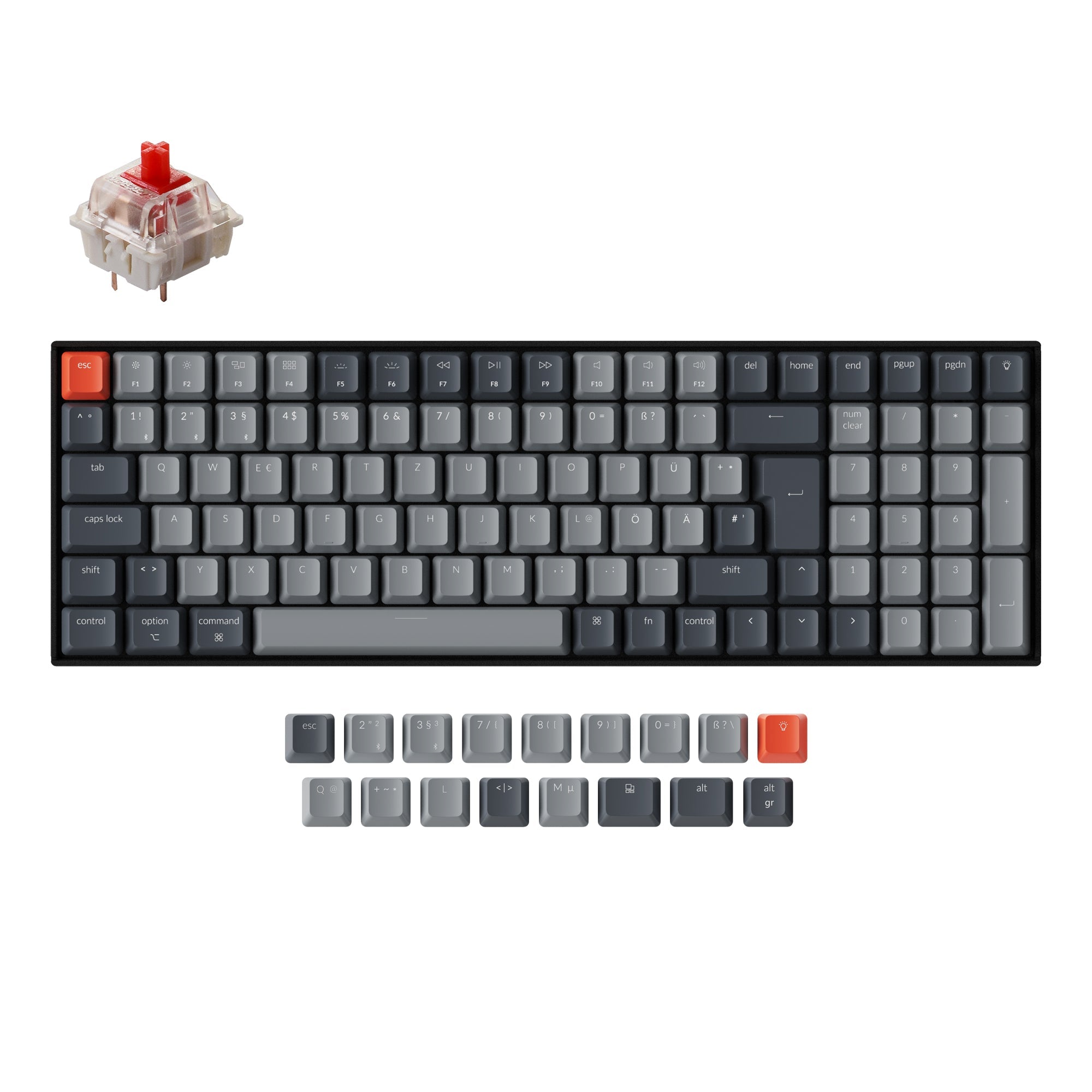 Keychron K4 Draadloos Mechanisch Toetsenbord (Duitse ISO-DE Indeling) - Versie 2
