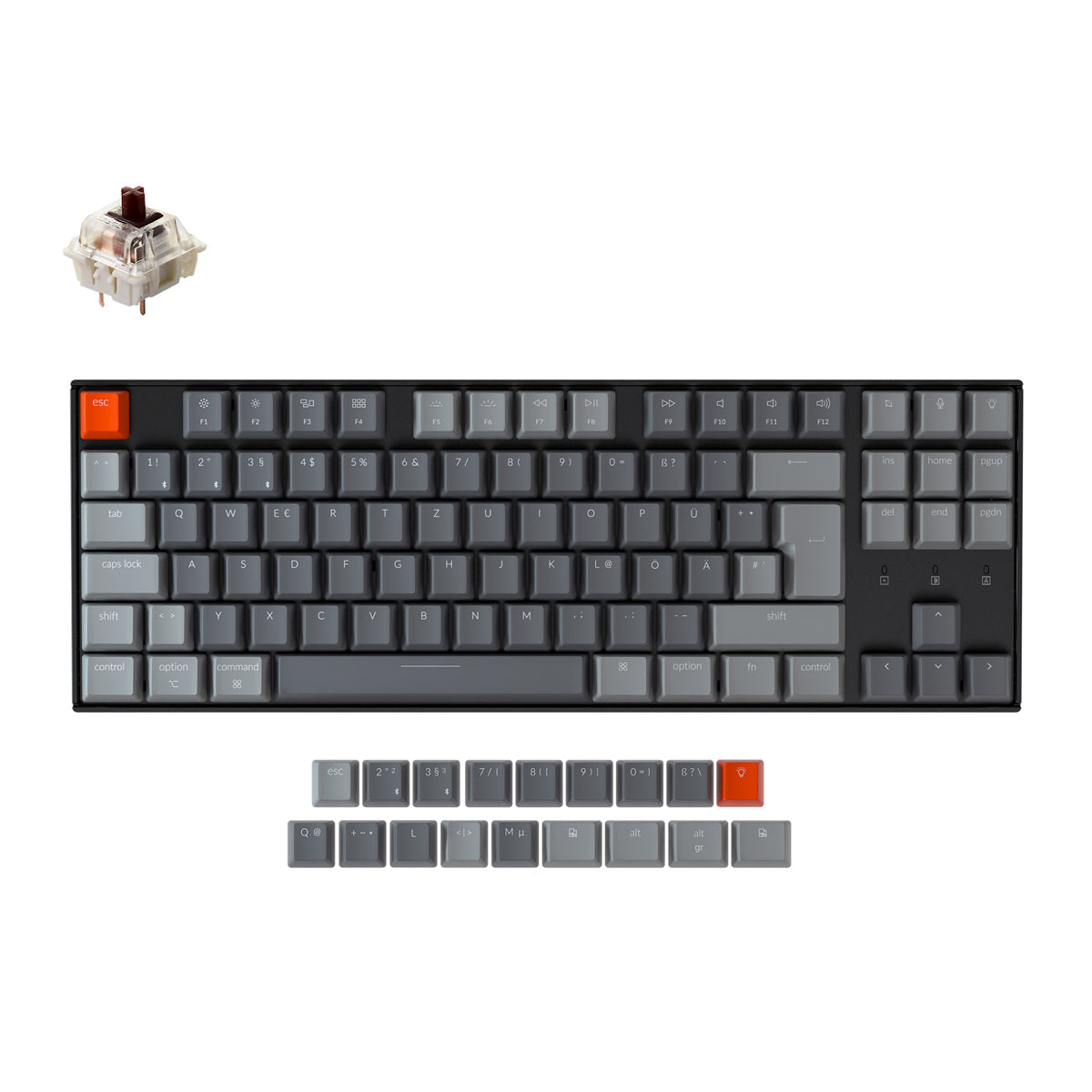 Keychron K8 Draadloos Mechanisch Toetsenbord (Duitse ISO-DE Indeling)