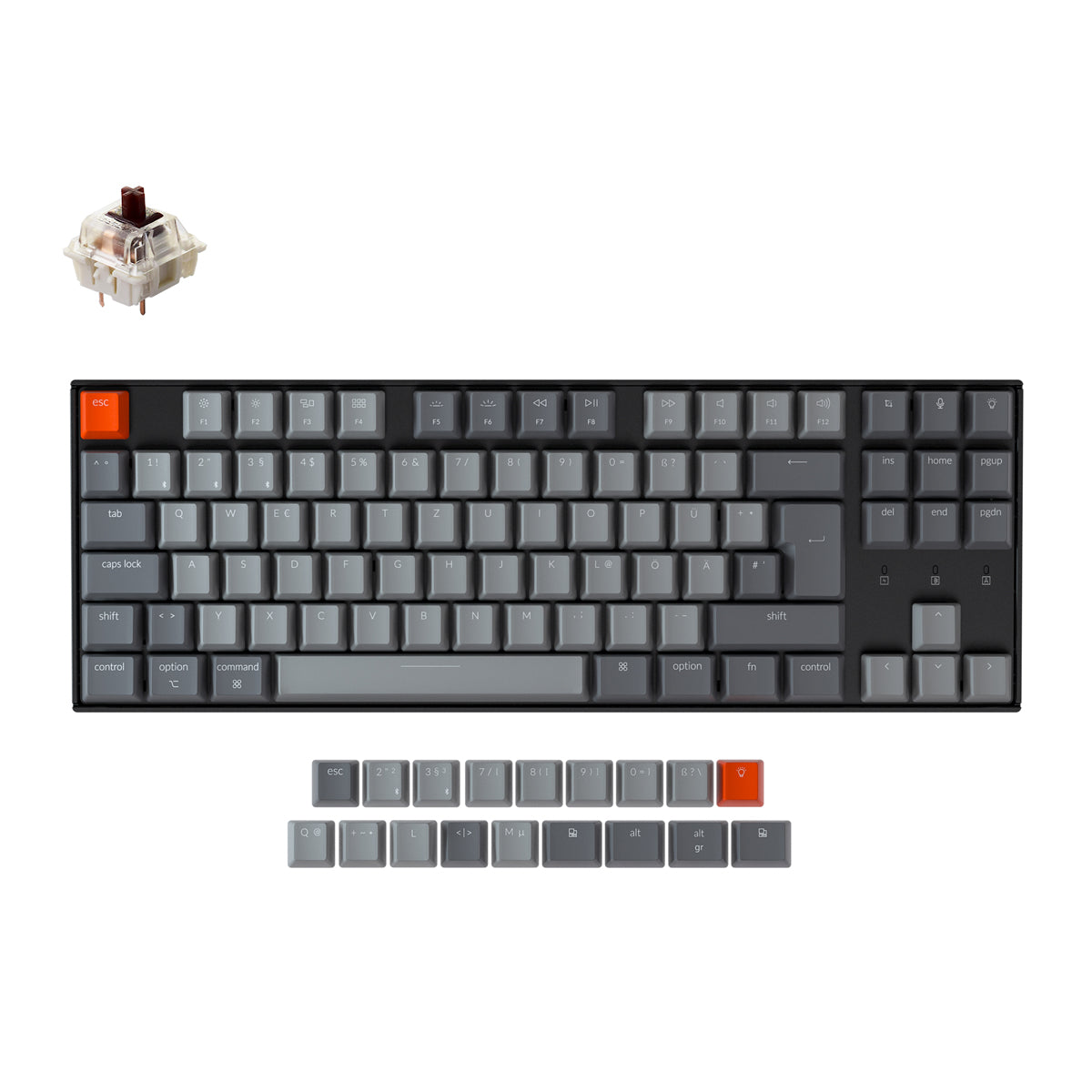 Keychron K8 Draadloos Mechanisch Toetsenbord (Duitse ISO-DE Indeling)