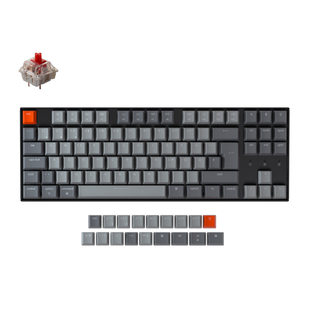 Keychron K8 Draadloos Mechanisch Toetsenbord (Duitse ISO-DE Indeling)